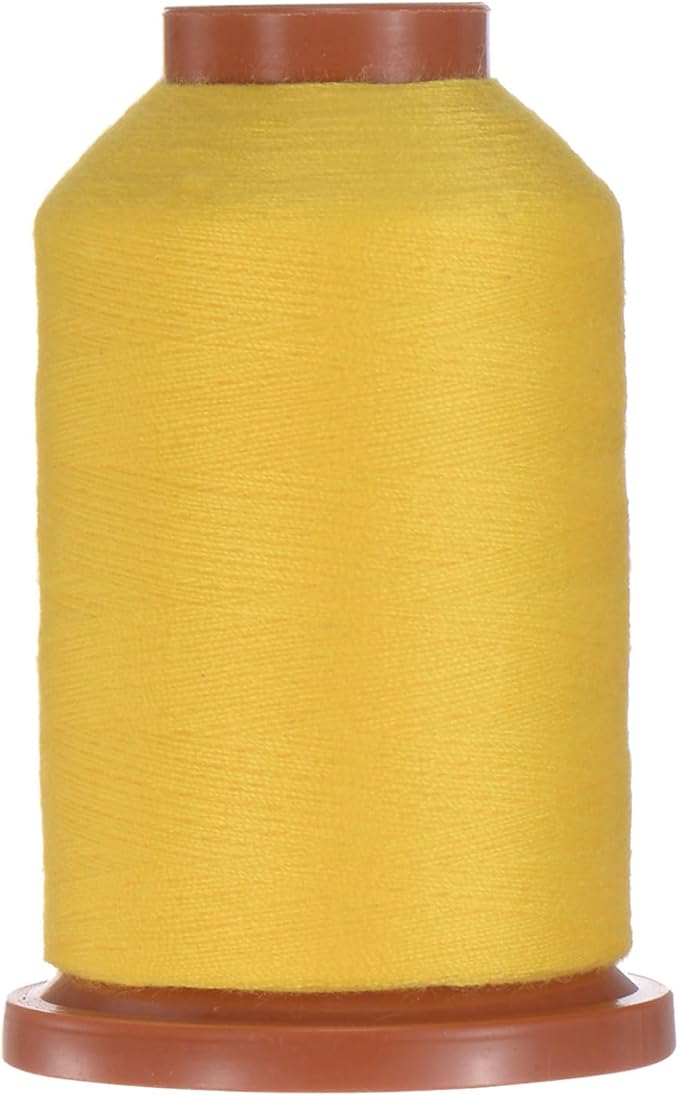 uxcell 40D/2 Sewing Thread 1100 Yards Polyester Household Sewing String Hand Stitching Polyester Cord for Clothing Stitching Shoe Bag Repairing DIY Craft Gold Yellow