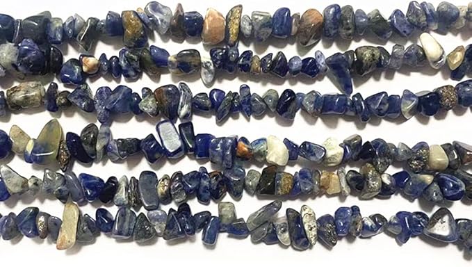 7-8mm Natural Blue Sodalite Gemstone Chips Beads Healing Crystals Waist Bracelets Necklace Kit Irregular Stone DIY Crafts Design Jewelry Making