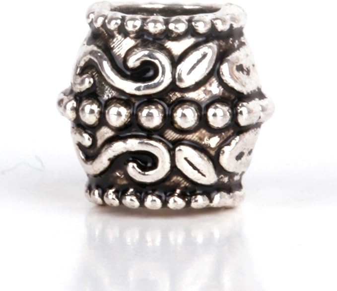 RUBYCA 30pcs Tibetan Silver Tone Spacer Beads Fit European Charms Bracelet Infinity Ornament