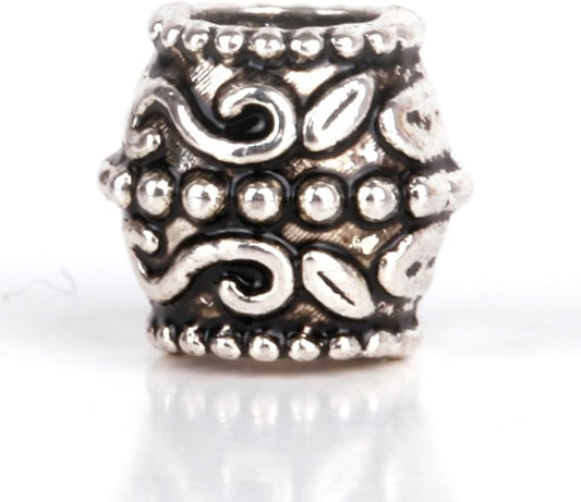 RUBYCA 30pcs Tibetan Silver Tone Spacer Beads Fit European Charms Bracelet Infinity Ornament