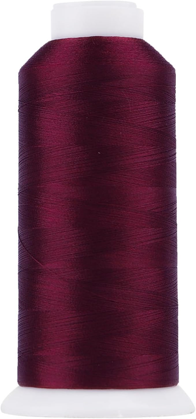 High Tenacity Polyester Embroidery Machine Thread 40WT(120D/2) 4000M Per Spool for Commercial and Domestic Embroidery Machine (Bordeaux-1785)
