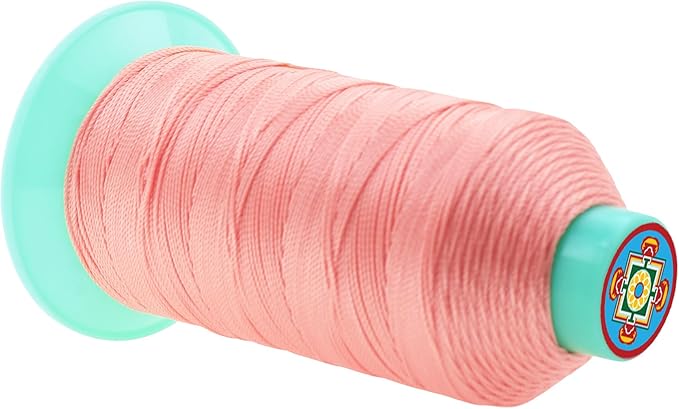 Mandala Crafts Size 346 210D T350 Bonded Nylon Thread - Blush 415 YDs Tex 350 Heavy Duty Sewing Threads for Leather, Jeans, Weaving, Outdoor Marine Upholstery