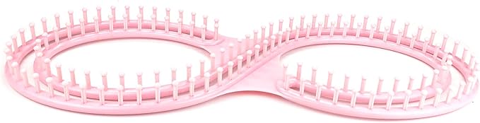 WAYION 55" Afphgan Serenity Loom Knitting Board Weave Loom Kit with Step by Step Instructions Great for The Experienced Loom Knitter(Blue/Pink) (Pink)