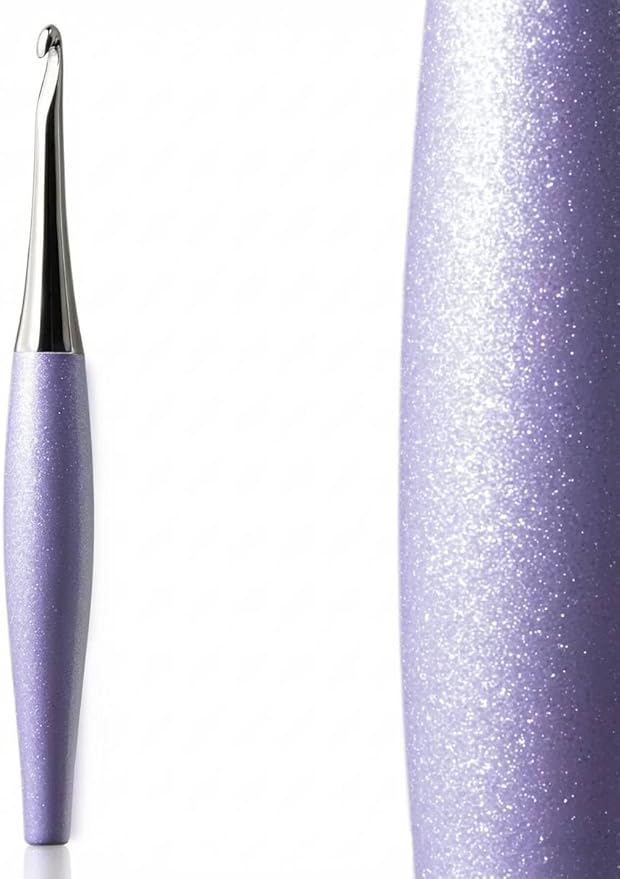 Furls Crochet Hook, Odyssey Iris, Nickel Plated Tip for Effortless Glide, Ergonomic Handle Crochet Hooks 7" (Odyssey - Iris, (G+) 4.50MM)