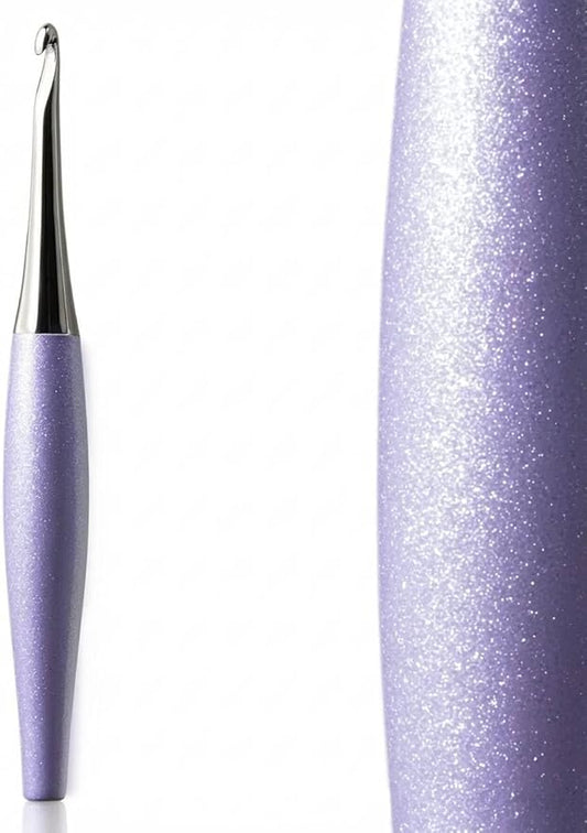 Furls Crochet Hook, Odyssey Iris, Nickel Plated Tip for Effortless Glide, Ergonomic Handle Crochet Hooks 7" (Odyssey - Iris, (G+) 4.50MM)