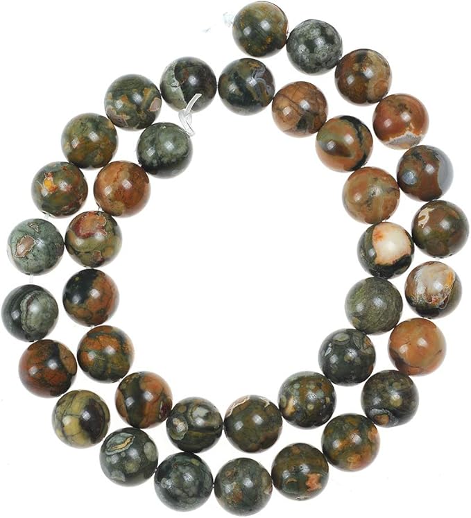4mm Natural Kambaba Jasper Gemstone Round Loose Beads Crystal Stone Bracelet Necklace Accessories Crafts for Jewelry Making DIY,1 Strand 15"