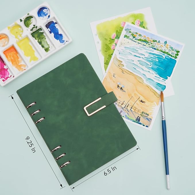 Lightwish Watercolor Sketchbook,100% Cotton Acid Free Watercolor Journal,300gsm/140lb Hot Press Watercolor Paper for Artists,Adults,Students,20 Sheets,9.25 * 6.3 Inches