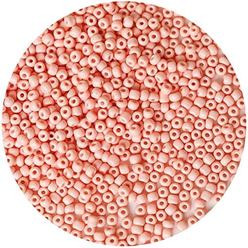 Bala&Fillic Light Pink Color 4mm Seed Beads About 1200pcs/100Grams in Bag, 6/0 Glass Craft Beads for Making Bracelet and Necklace (Light Pink)