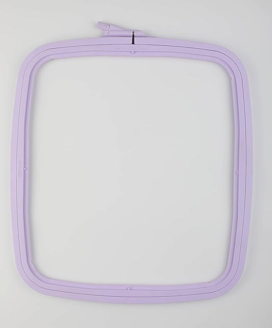 nurge square embroidery hoop - plastic cross stitch frame for needlepoint & embroidery - adjustable craft hoop - lilac - no:4 (large)