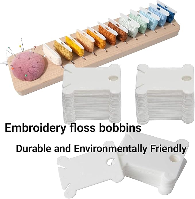 447 Pcs Embroidery Floss Bobbins, Embroidery Floss Organizer, Plastic Embroidery Thread Cards for Cross Stitch Thread Holder Sewing Storage (200)