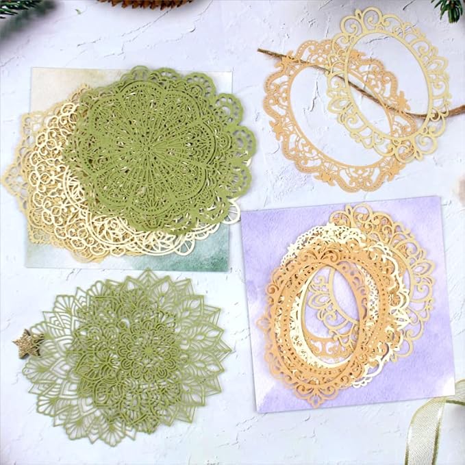 Vintage Scrapbook Paper Lace Cutouts for Scrapbooking Supplies,20 Pcs Decorative Retro Cutout Paper Frame for Junk Journals DIY Art Craft Album Planners