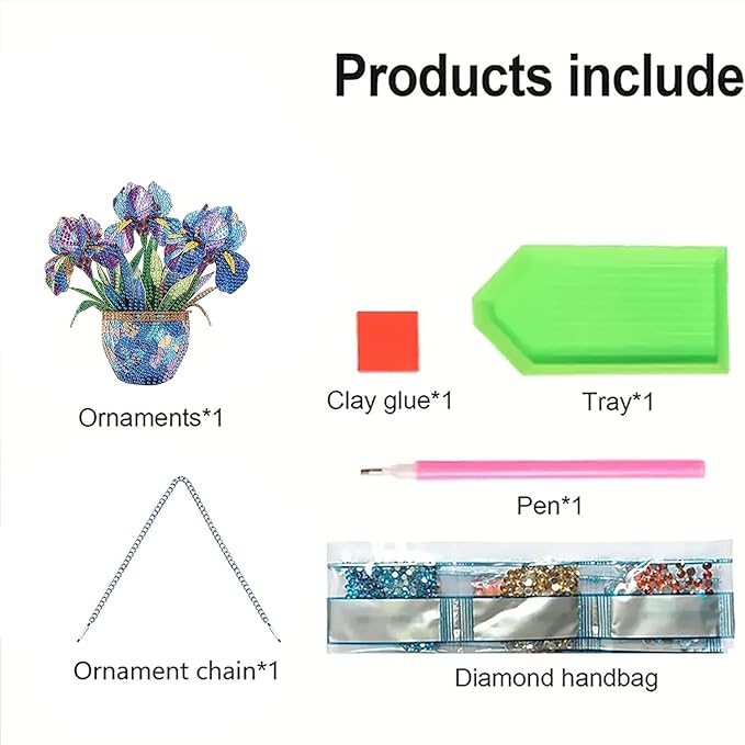 AIBOERL Diamond Art Hanging Kit for Adult,Special Shaped Rhinestone,Double Sided 5D DIY Acrylic Diamond Art Painting Window Pendants Home Garden Wall Hanging Kits Hanging Ornament (Flower)