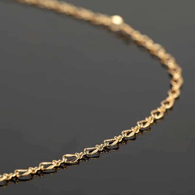 YOUBEIYEE 32.8 Feet 18K Gold Plated Jewelry Chains Bulk, Solid Brass Lip Cable Chain for Women Necklace Bracelet DIY Jewelry Findings