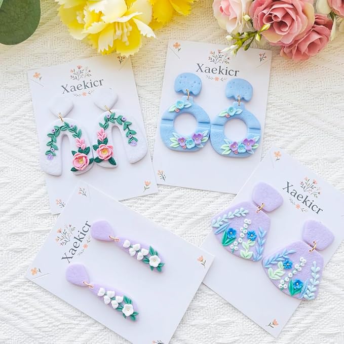 Xaekicr Abstract Shapes Polymer Clay Cutters Set – Clay Cutters for Polymer Molds, Clay Earring and Versatile Tools