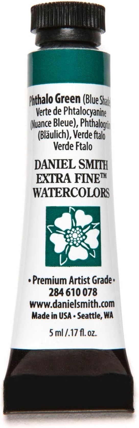 Daniel Smith 284610078 Extra Fine Watercolors Tube, 5ml, Phthalo Green (Blue Shade), 0.17 Fl Oz (Pack of 1)