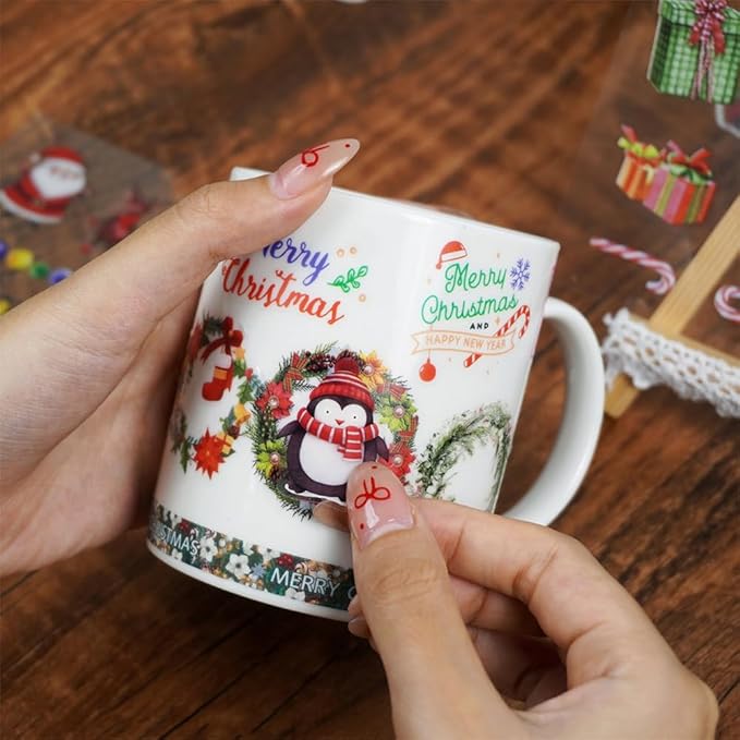 Diuhofart Christmas Scrapbook Kit for Adults, Scrapbooking Supplies Kit for Bullet Journal, Junk Journals, Journaling Stationery, DIY Craft Arts Gift for Women