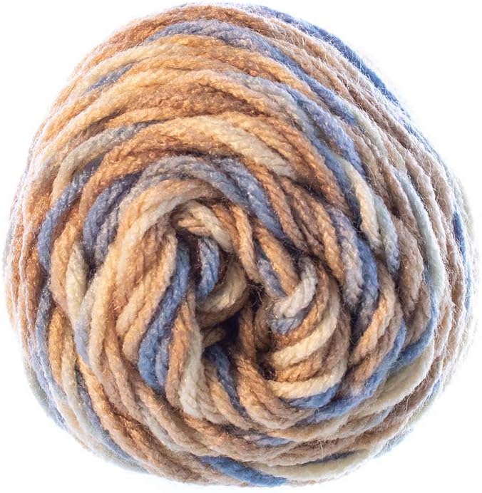 Craft County Size 4 (Medium) 100% Acrylic Fiber Yarn – Variety of Color and Pattern Options – Great for Crochet, Knitting, and Weaving (Mirage)
