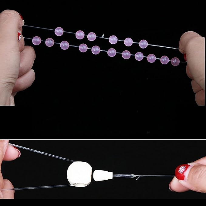 Elastic Bracelet String Cord Stretch Bead Cord for Jewelry Making and Bracelet Making Kits Transparent Stretchy String for Bracelets (Black 160ft/50M(0.8mm))