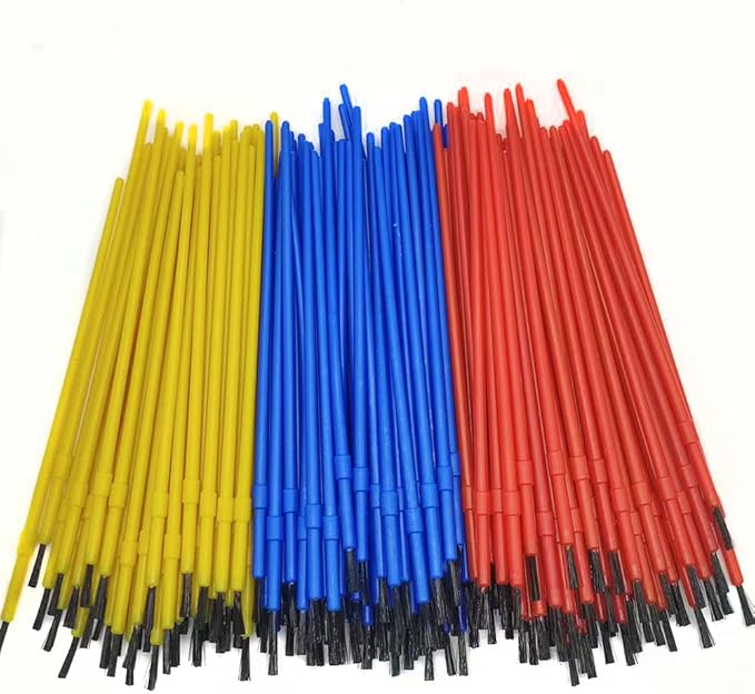150pcs Plastic Paint Brushes Set Acrylic Paint Brushes Watercolor Brushes Colorful Detail Painting Kit Art Supplies for Educational & Learning Activity, 170mm