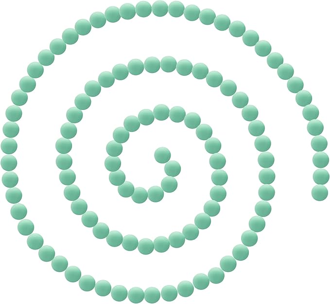 DIYOMR 100Pcs Round Silicone Beads for Jewelry & Crafts - 15mm, Green