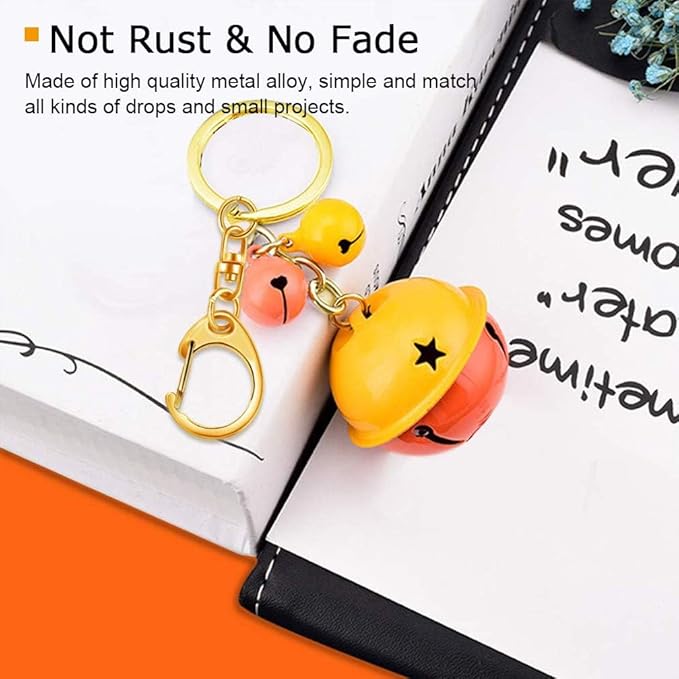 Roctee 50 Pack Gold Keychains with Jump Rings & Chains, 1.92" DIY Keychain Hardware Kit for Crafts, Key Ring Accessories for Keychain Making Projects
