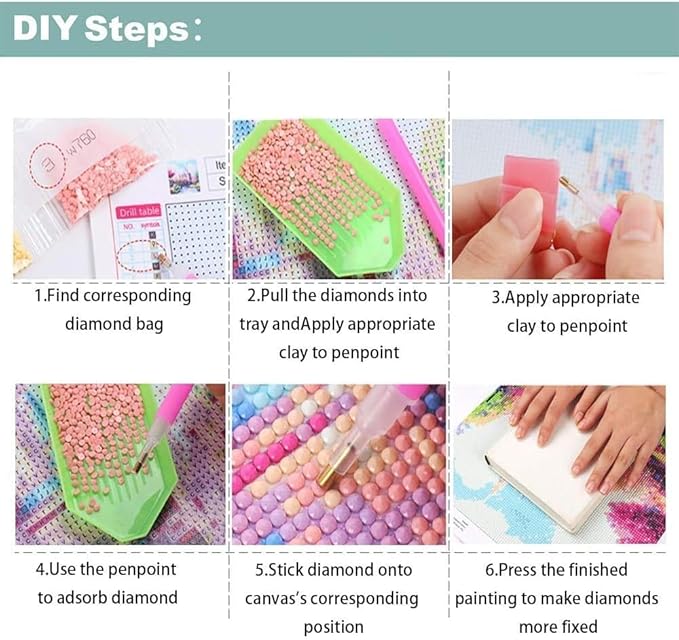 EIBEILI Diamond Painting Kits for Adults, Vintage Woman Painting Art for Beginner DIY Round 5D Paint with Diamonds Pictures Gem Full Drill Diamond Dots Crystal Kits for Home Wall Decor Gifts 12x16in
