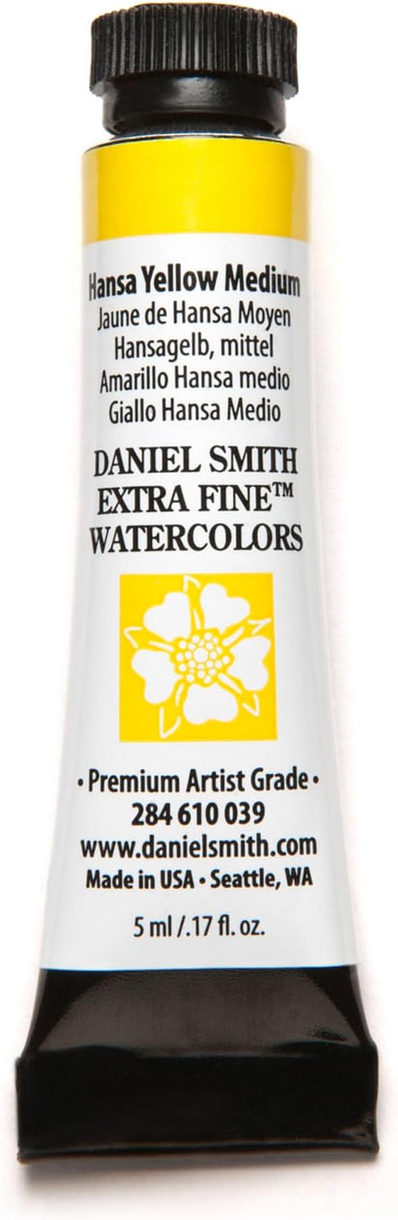 Daniel Smith Extra Fine Watercolor Paint, 5ml Tube, Hansa Yellow Medium, 284610039, 0.17 Fl Oz (Pack of 1)