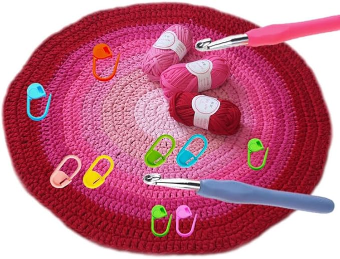 80 Pieces Jumbo Locking Stitch Markers,Larger Knitting Crochet Markers Clip Needle Safety Pins Crochet Hooks Knitting Row Stitch Counter
