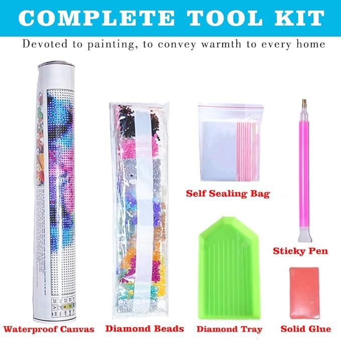 Meothan 5D Diamond Painting Kits for Adults, DIY Castle Diamond Art Painting Kits for Beginner, Full Drill Gem Art Painting Crafts for Home Wall Decor Gift 12‘’x16‘’