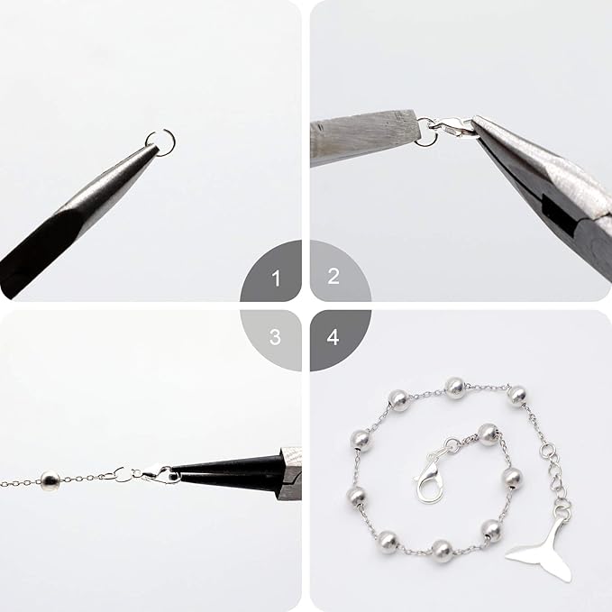 Lobster Claw Clasps, 300 Pcs 12mm Bracelet Closures with Jump Rings for Jewelry Making DIY Keychain Necklace by FENGWANGLI(Silver)