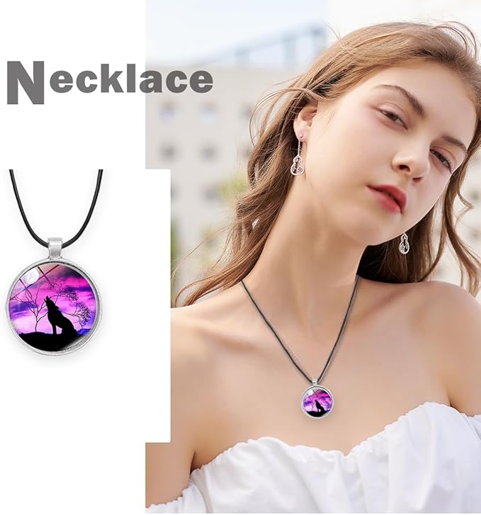 Pendant Trays Set with Cabochon Glass, Round Pendant Bezel Blank Trays, Bracelet Bangles Earrings Hooks Blanks for DIY Photo Cameo Jewelry Crfats Making