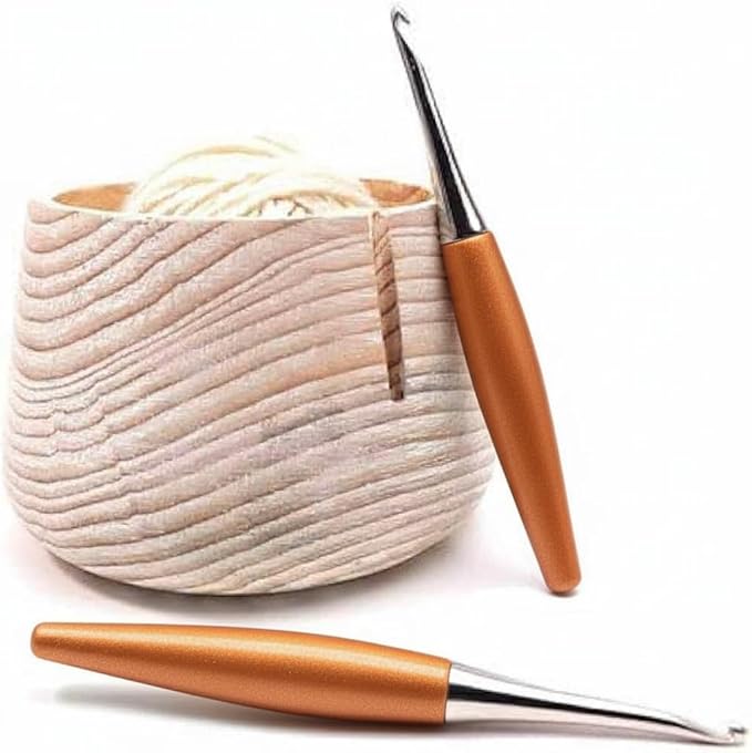 Furls Crochet Hook, Odyssey Sienna Nickel Plated Tip for Effortless Glide, Ergonomic Handle Crochet Hooks 7" (L - 7.00MM)