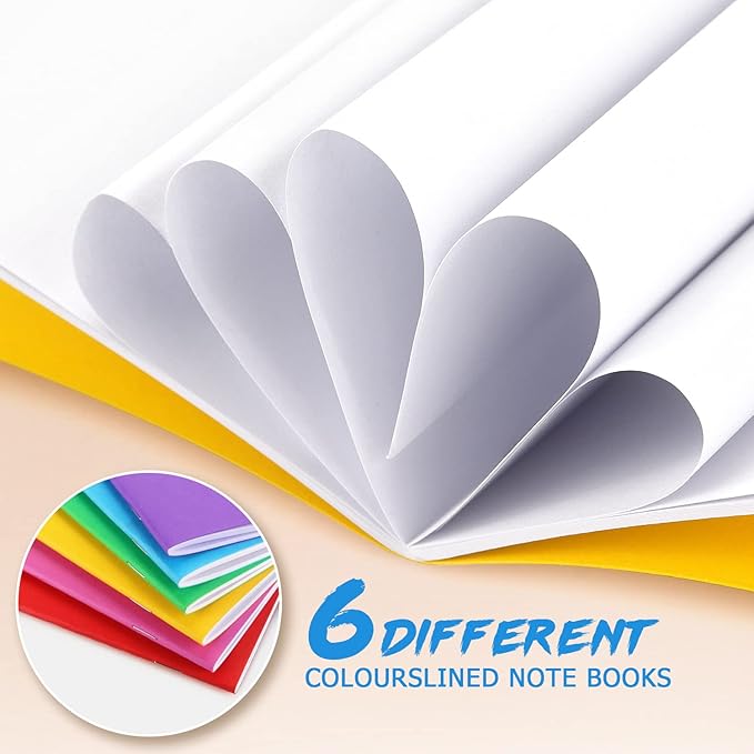 Tamaki 6 Pack Colorful Blank Books for kids to Write, Drawing, Cute Sketchbook for Kid, 6 Colors (4.25 x 5.5 Inches)