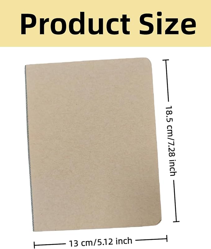 Hibmisy 2 Pack Sketchbook, 140LB/230GSM Drawing Paper, 58 Sheets Each, Sketch Book for Alcohol Markers, Watercolor, Acrylic Paint, Drawing & Quick Notes (Brown, 5"x7")