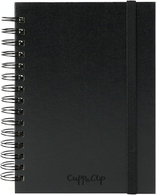 CuppaClip Sketch Book Hardcover Drawing Pad 300GSM Acid-Free Paper Spiral Bound Sketchbook 50 Sheets/100 Pages Art Supplies (Spiral Binding, 5.9x8.3in)