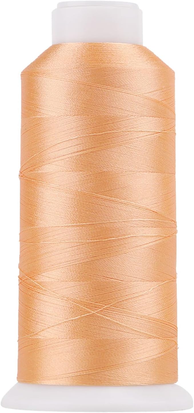 High Tenacity Polyester Embroidery Machine Thread 40WT(120D/2) 4000M Per Spool for Commercial and Domestic Embroidery Machine (Cantalope-1752)
