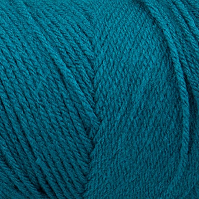 Craft County Size 4 (Medium) 100% Acrylic Fiber Yarn – Variety of Color and Pattern Options – Great for Crochet, Knitting, and Weaving (Real Teal)
