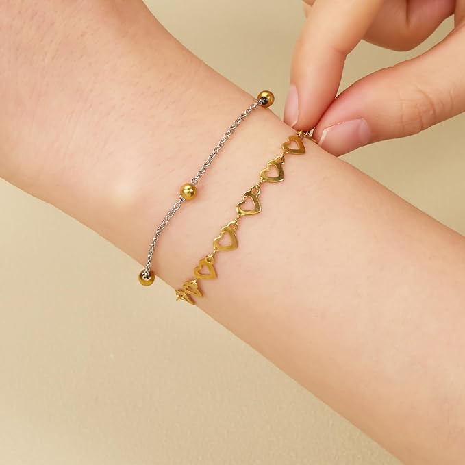 SMYHTGLIF 16.4 Stainless Steel Cable Chain Gold Bead Chain for Jewelry Making DIY Craft Jewelry Making Supplies