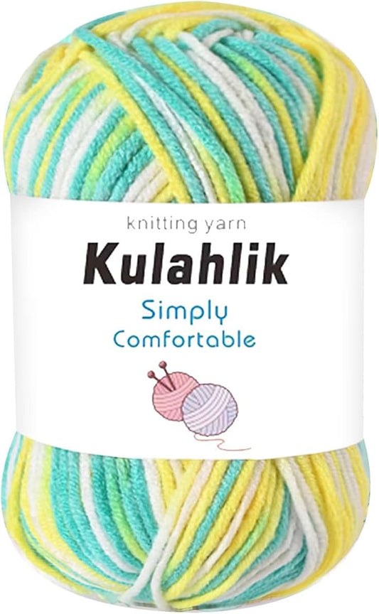 50g(1x50g) Acrylic Yarn for Crocheting and Knitting, Colorful Gradient Yarn Thread, 1 Rolls Skeins, Multicolor Hilo Acrílico, Perfect for DIY Crafts Project