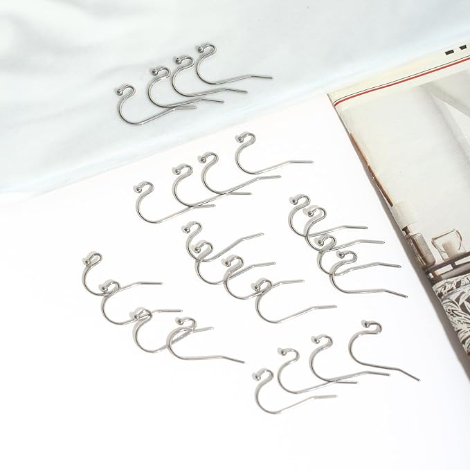 24pcs 20g pure titanium earrings hooks ball dot ear wires hypoallergenic diy earrings findings for jewelry making