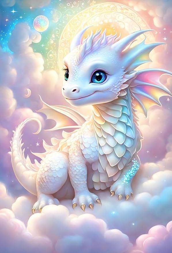 ARPADAMO Diamond Art Kits for Adults,5D Dragon Diamond Painting DIY Animal Diamond Art Diamond Painting Kits for Adult,Round Full Drill Diamonds, Diamond Art Kits for Home Decor-12x16inch