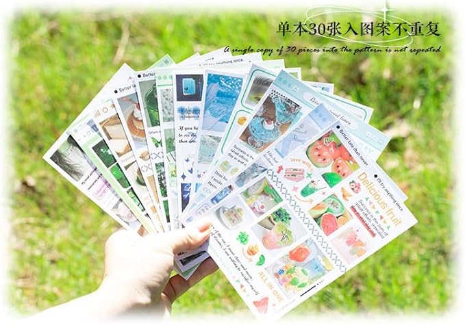 Alideco 30pcs Scrapbook Stickers Vintage Cakes Cuisine Desserts Sticker Book for Adults Sticker journaling Stickers for Scrapbooking (chunrijidong)