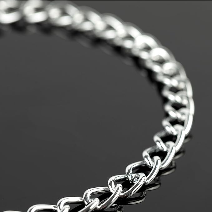 YOUBEIYEE 33ft/10m Cable Link Chain for Jewelry Making Light Silver Plated Aluminum Jewelry Chains Bulk with Jump Rings and Lobster Clasps