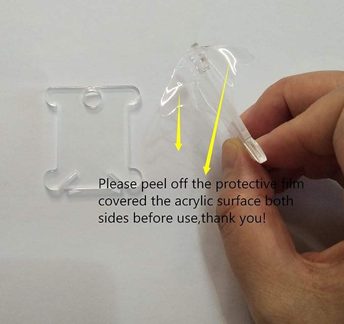 Clear Acrylic Embroidery Bobbins with Hole in Center,Clear Acrylic Thread Drops,Cross Stitch Tread Bobbins for Craft DIY Sewing Storage (20PCS)