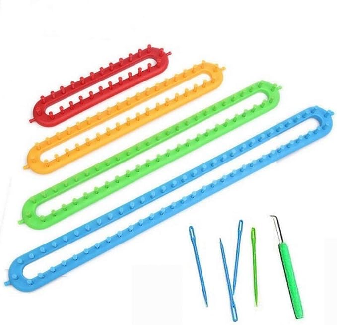 JapanAmStore Long Knitting Loom Set DIY Knitting Loom for Scarf Sweater Shawl Knitter Weaving Tool (S/M/L/XL)
