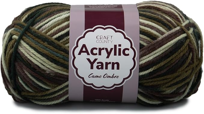 Craft County Medium 4 Acrylic Yarn – 200 Yards of Super Vibrant Yarn for Blankets, Scarves, Hats, & More!