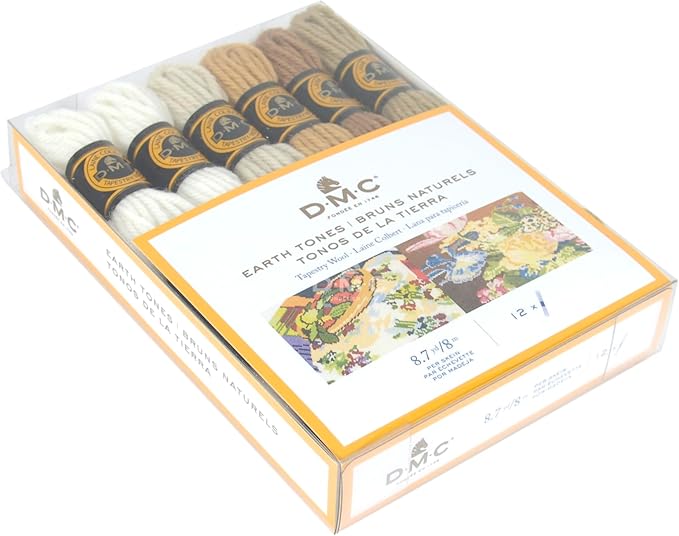 DMC Tapestry Wool - The Earth Tones Collection - 12 Count - 8.7 Yards Skeins