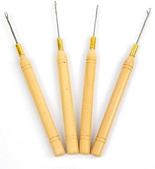 4 Latch Hook Crochet Needles/microneedle for Hair Extension, feather and Dread Maintenance Installation