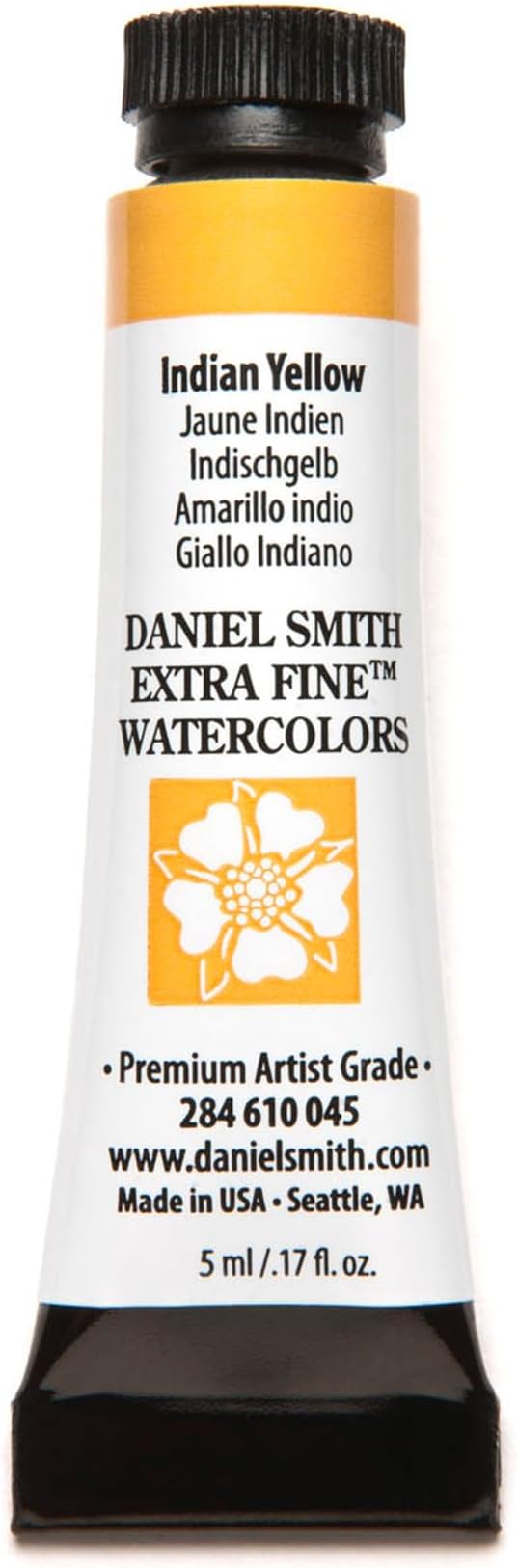Daniel Smith Extra Fine Watercolor Paint, 5ml Tube, Indian Yellow, 284610045
