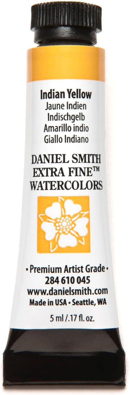 Daniel Smith Extra Fine Watercolor Paint, 5ml Tube, Indian Yellow, 284610045